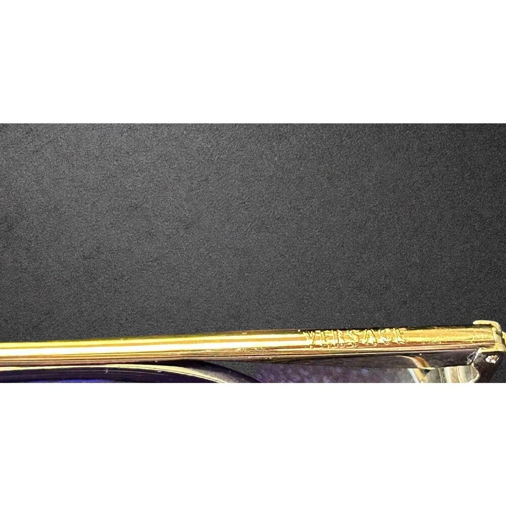 Ultra Rare Gianni Versace H91 . 482 Double 24KT Gold OR/L Eyeglasses Frames